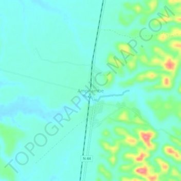 Ampitambe topographic map, elevation, terrain