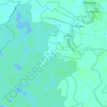 San Pascual topographic map, elevation, terrain