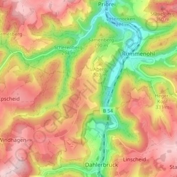 Bühren topographic map, elevation, terrain