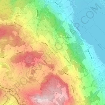 Ebmatingen topographic map, elevation, terrain