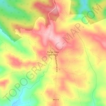 Paraje Torta Quemada topographic map, elevation, terrain