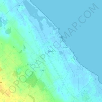 Frigole topographic map, elevation, terrain
