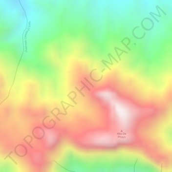 Pitayo topographic map, elevation, terrain