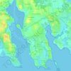 Kermouroux topographic map, elevation, terrain