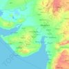 Gujarat topographic map, elevation, terrain