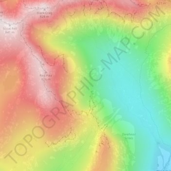 Copeland Forest topographic map, elevation, terrain