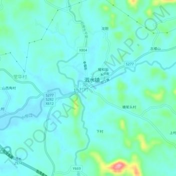 Xincun Village topographic map, elevation, terrain