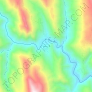 Checochi topographic map, elevation, terrain