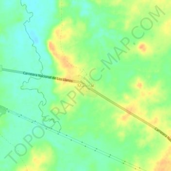 Maniral topographic map, elevation, terrain