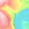 Drumul de acces spre satul Mаrcăuți topographic map, elevation, terrain