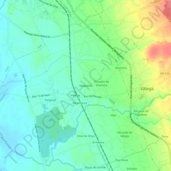 Molaredo topographic map, elevation, terrain