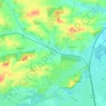 Webling topographic map, elevation, terrain