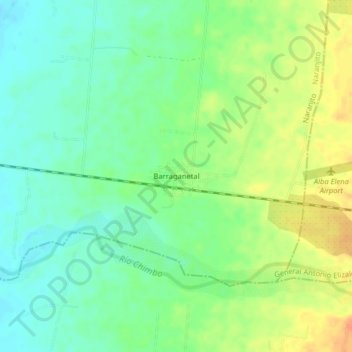 Barraganetal topographic map, elevation, terrain