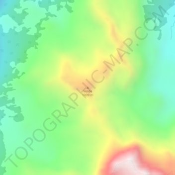 Verde topographic map, elevation, terrain