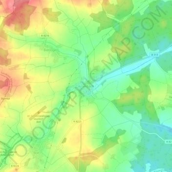 Krumbach topographic map, elevation, terrain