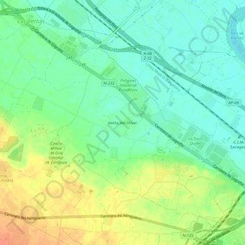 Venta del Olivar topographic map, elevation, terrain