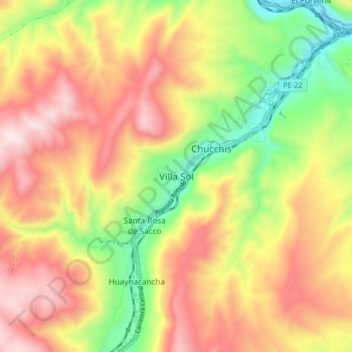 Villa Sol topographic map, elevation, terrain