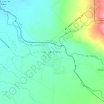 Matilde Esther topographic map, elevation, terrain