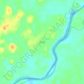 Jibóia topographic map, elevation, terrain
