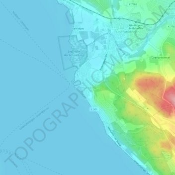 Unteruhldingen topographic map, elevation, terrain