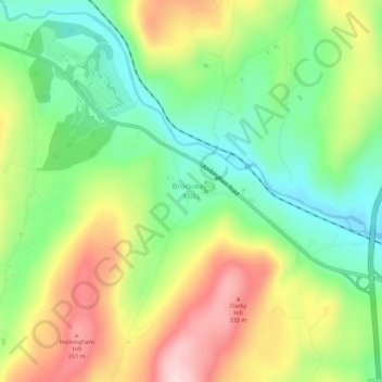 Brockways Mills topographic map, elevation, terrain