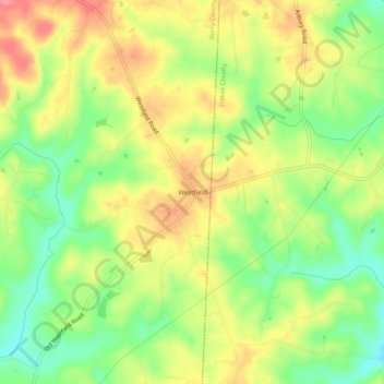 Westfield topographic map, elevation, terrain