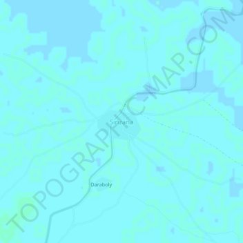Sinzana topographic map, elevation, terrain