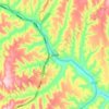 云岩镇 topographic map, elevation, terrain
