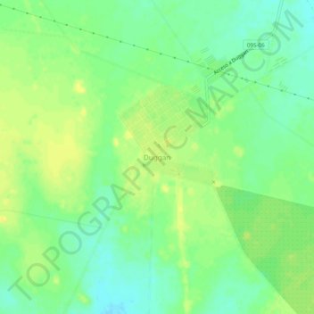 Duggan topographic map, elevation, terrain