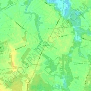 Fostertown topographic map, elevation, terrain