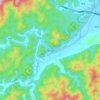 湫山乡 topographic map, elevation, terrain