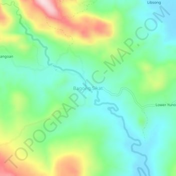 Bagong Sikat topographic map, elevation, terrain