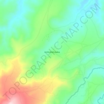 Ambohidrazaka topographic map, elevation, terrain