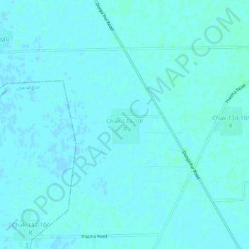 Chak 133-10/R topographic map, elevation, terrain