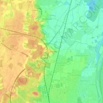 Wernhardsberg topographic map, elevation, terrain