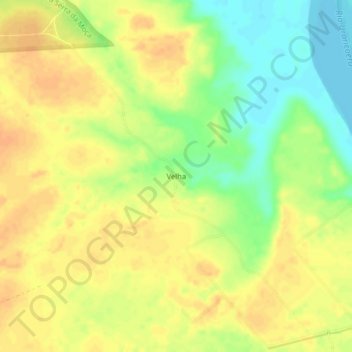 Velha topographic map, elevation, terrain