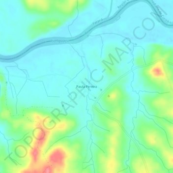 Paula Pereira topographic map, elevation, terrain