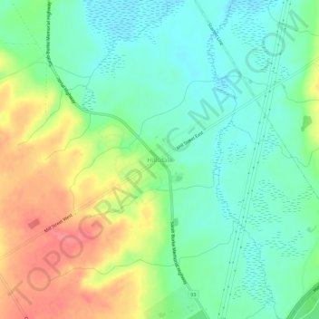 Hillsdale topographic map, elevation, terrain