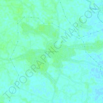 Dhaniakhali topographic map, elevation, terrain