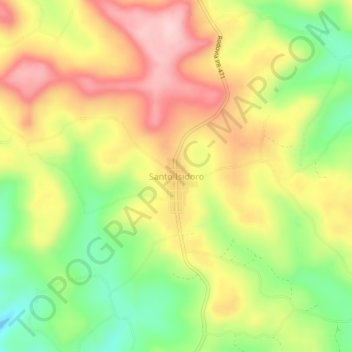 Santo Isidoro topographic map, elevation, terrain