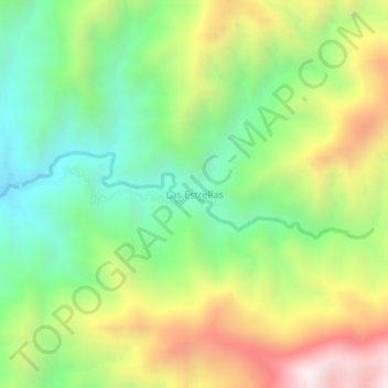 Las Estrellas topographic map, elevation, terrain