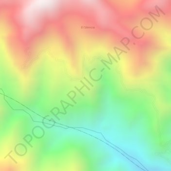 El Guamo topographic map, elevation, terrain