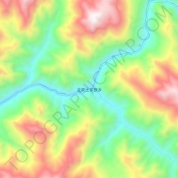 龙泉土家族乡 topographic map, elevation, terrain