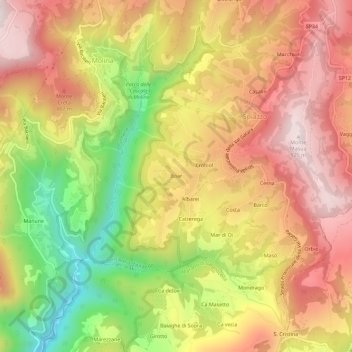 Boar topographic map, elevation, terrain