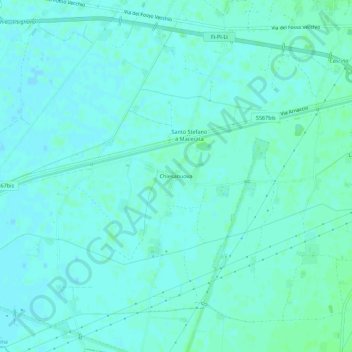 Chiesanuova topographic map, elevation, terrain