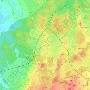 Schaftlach topographic map, elevation, terrain