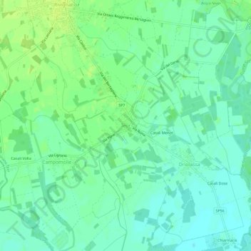 Teor topographic map, elevation, terrain