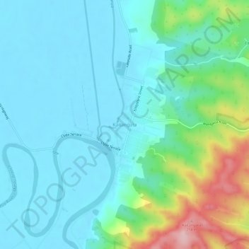 Kaitangata topographic map, elevation, terrain