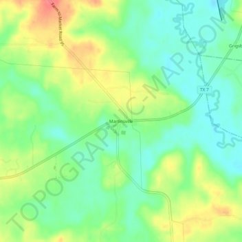 Martinsville topographic map, elevation, terrain