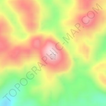 Mount Diwata topographic map, elevation, terrain